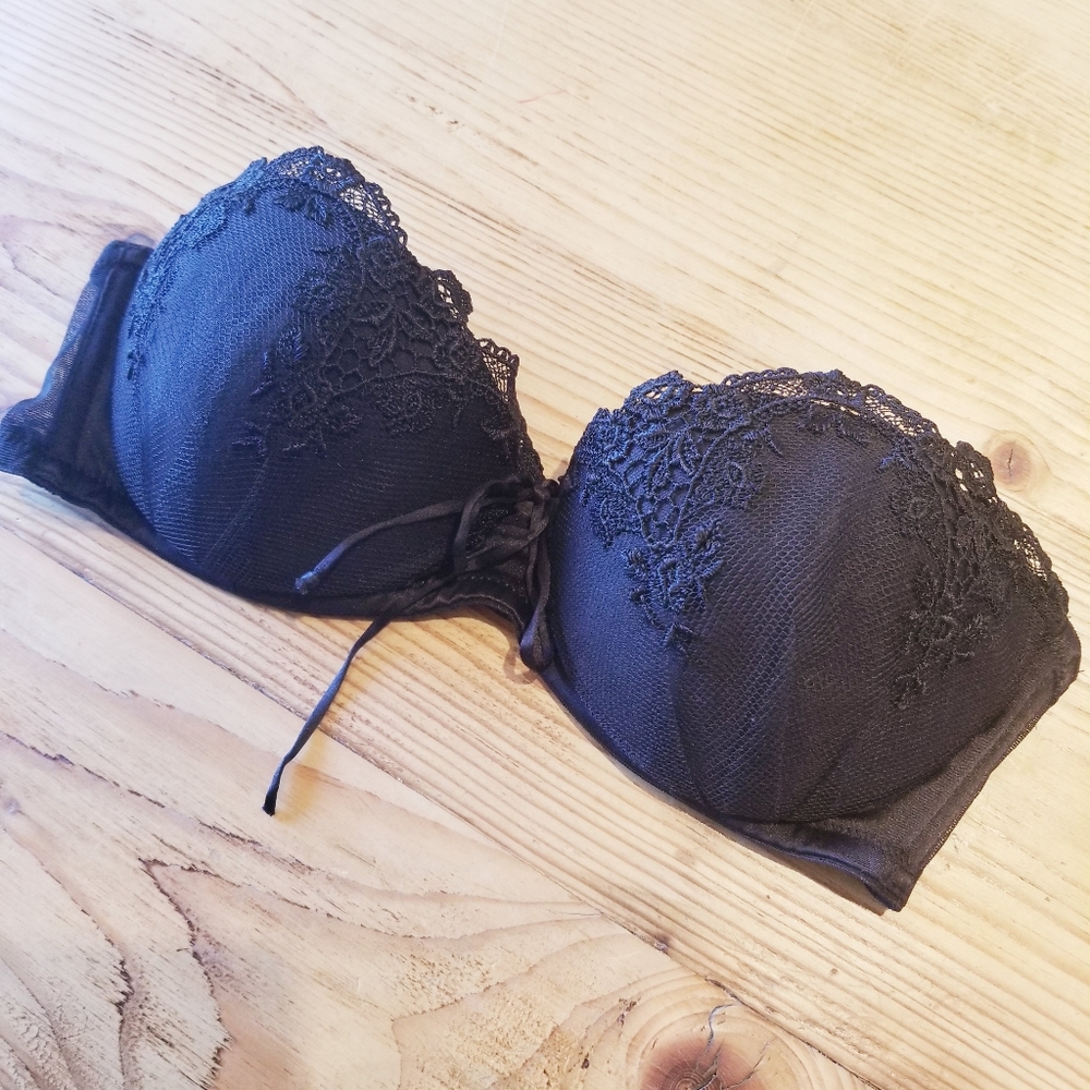 La Perla Black Strapless and strapped Bra